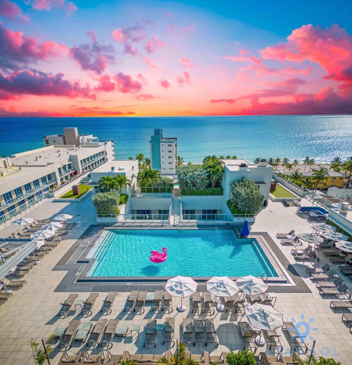 Rooftop Pool & Hot Tub - Gym - Hollywood Beach Zewnętrze zdjęcie
